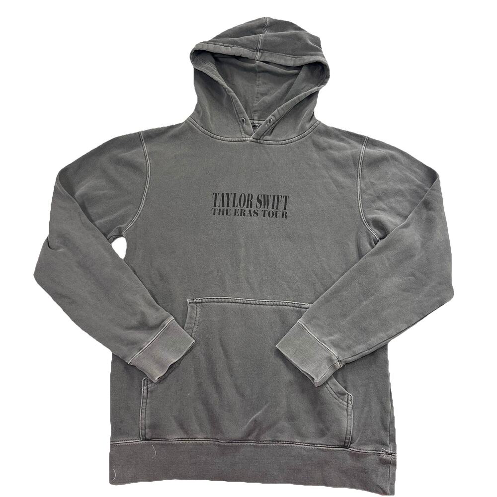 Taylor Swift The Eras Tour Hoodie Size S Gray Distressed Concert Music Casual